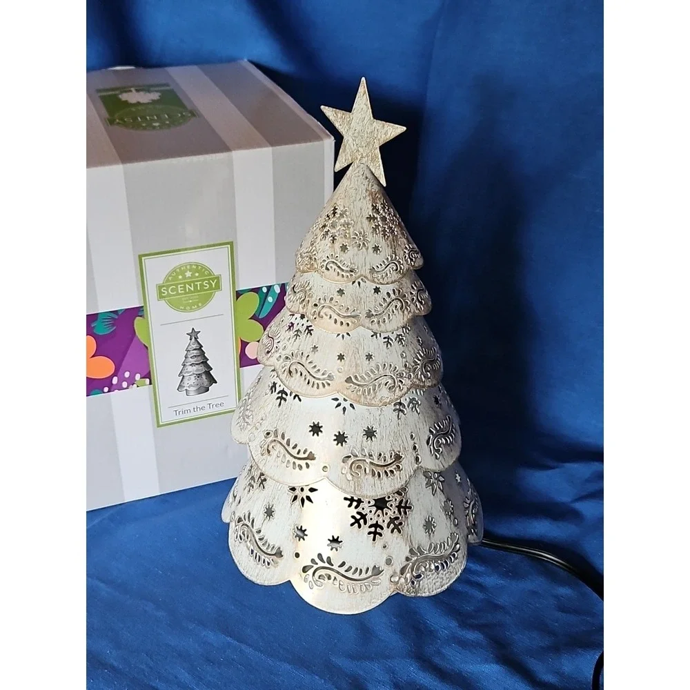 Scentsy Warmer TRIM the TREE Christmas Fragrance Wax Melter 13